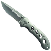 Smith & Wesson Oasis-Titanium Coated Serrated Drop Point Blade Folding Knife
