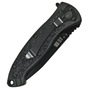 Smith & Wesson Black Large Serrated Assisted Opening Folding Knife