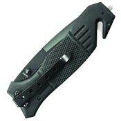 Smith & Wesson Black Coated Blade Rubber Coated Aluminum Handle Folding Knife