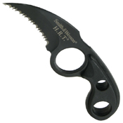 Smith & Wesson H.R.T. All Black Serrated Neck Fixed Blade Knife