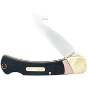 Schrade Old Timer Golden Claw Plain Edge Gut Hook Blade Folding Knife