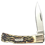 Uncle Henry 5UH Bruin Staglon Handle Folding Blade Knife