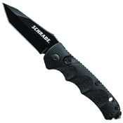 Schrade Mini Tanto Steel Push Button Lock Black Folding Knife