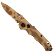 Schrade Mini Desert Camo Push Button Lock Folding Blade Knife