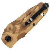 Schrade Mini Desert Camo Push Button Lock Folding Blade Knife