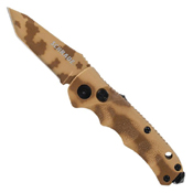 Schrade Mini Desert Camo Push Button Lock Folding Blade Knife