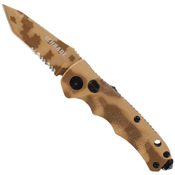 Schrade Mini Desert Camo Push Button Lock Folding Blade Knife