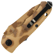 Schrade Mini Desert Camo Push Button Lock Folding Blade Knife