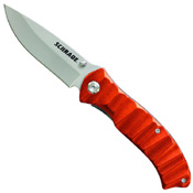 Schrade Orange Aluminum Handle Steel Blade SCH221OR Folding Knife