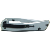 Schrade SCH311 Drop Point Blade Grey Steel Handle Folding Knife