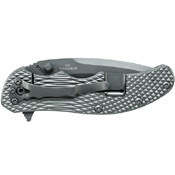 Schrade Drop Point Blade 7.85 inch Titanium Handle Folding Knife
