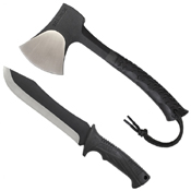 Schrade SCHCOM6 Full Tang Hatchet and Machete Set