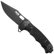 SEAL XR S35VN Steel Plain Edge Folding Blade Knife