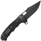 SEAL XR S35VN Steel Plain Edge Folding Blade Knife