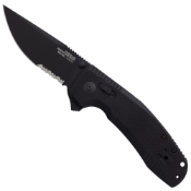 SOG-TAC XR Blackout Partially Serrated - Folding Knife