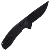 SOG-TAC XR Blackout Partially Serrated - Folding Knife