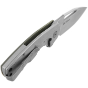 SOG X Mikkel Collaboration Stout Folding Knife - OD Green&Silver 