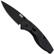 SOG Black Tini Aegis Mini Folding Knife