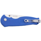 SOG Blue Handle Flash II Knife With Partially Serrated Blade