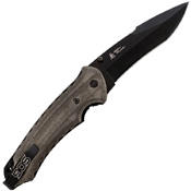 Kiku Large Linen Micarta Handle Folding Blade Knife