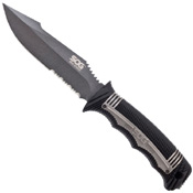 SEAL Strike Half Serrated Edge Fixed Blade Knife w/ Sheath