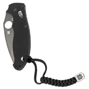 Spyderco Nylon Lanyard w/ Square Pewter Bead 