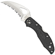 Byrd Hawkbill Style Satin Blade Folding Knife - Black