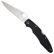 Spyderco Police3 Black G-10 Plain Edge Folding Knife