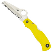 Saver Salt Lightweight Sheepsfoot Blade Folding Knife - Yellow