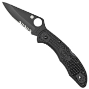 Spyderco Delica 4 Half Serrated Edge Folding Knife