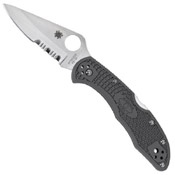 Spyderco Delica 4 Half Serrated Edge Folding Knife