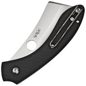 Roc VG-10 Steel Plain Edge Blade Folding Knife - Black