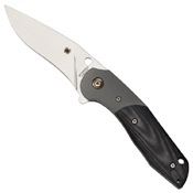 Hanan Stonewash Blade Folding Knife - Black