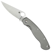 Spyderco Military Model Titanium Plain Edge Folding Knife