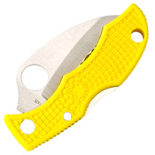 Ladybug 3 Salt Hawkbill Serrated Blade Folding Knife - Yellow