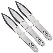 SpyderThrowers Black-Oxide and Satin Finish Blade 3 Pcs Throwing Knife Set 