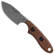 Bull Trout Brown Burlap Micarta Handle EDC Fixed Blade Knife