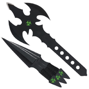 United Cutlery Legion Toxic Throwing Axe and Knife - Black
