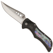 Gil Hibben Tailwind Imitation Abalone Inlays Handle Pro Folder Blade Knife