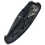 United Cutlery Tailwind Nova Skull Straight Edge Folder Blade Knife