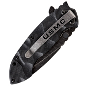 USMC Black Desert Warrior Folding Blade Knife