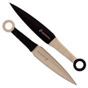USMC Cord-Wrapped Handle Throwing Knife - 2 Pcs