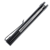 Baklash Folding Knife - Black G10 Handle w Carbon Fiber 